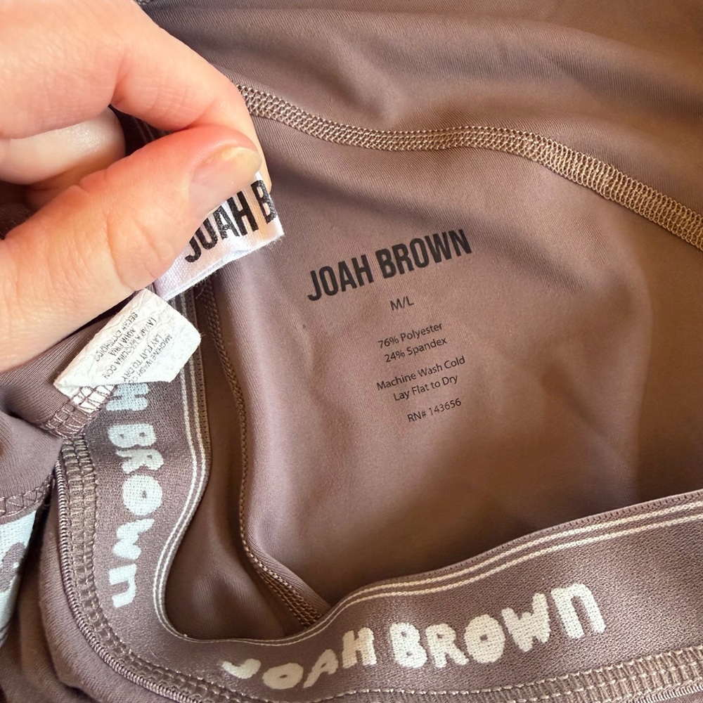 Joah Brown Taupe Activewear Set M/L - Picture 2 of 6